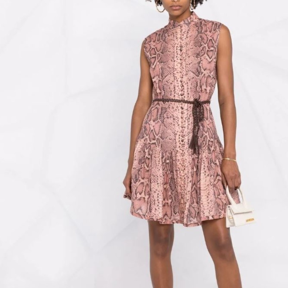 ZIMMERMANN Snake Print Flared Dress